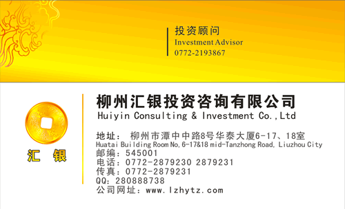 高端財(cái)務(wù)咨詢公司名片模板 專業(yè)形象，一步到位